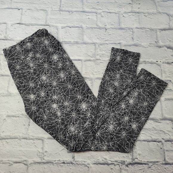Halloween Goth Spiderweb Leggings size L/XL - Picture 2 of 11